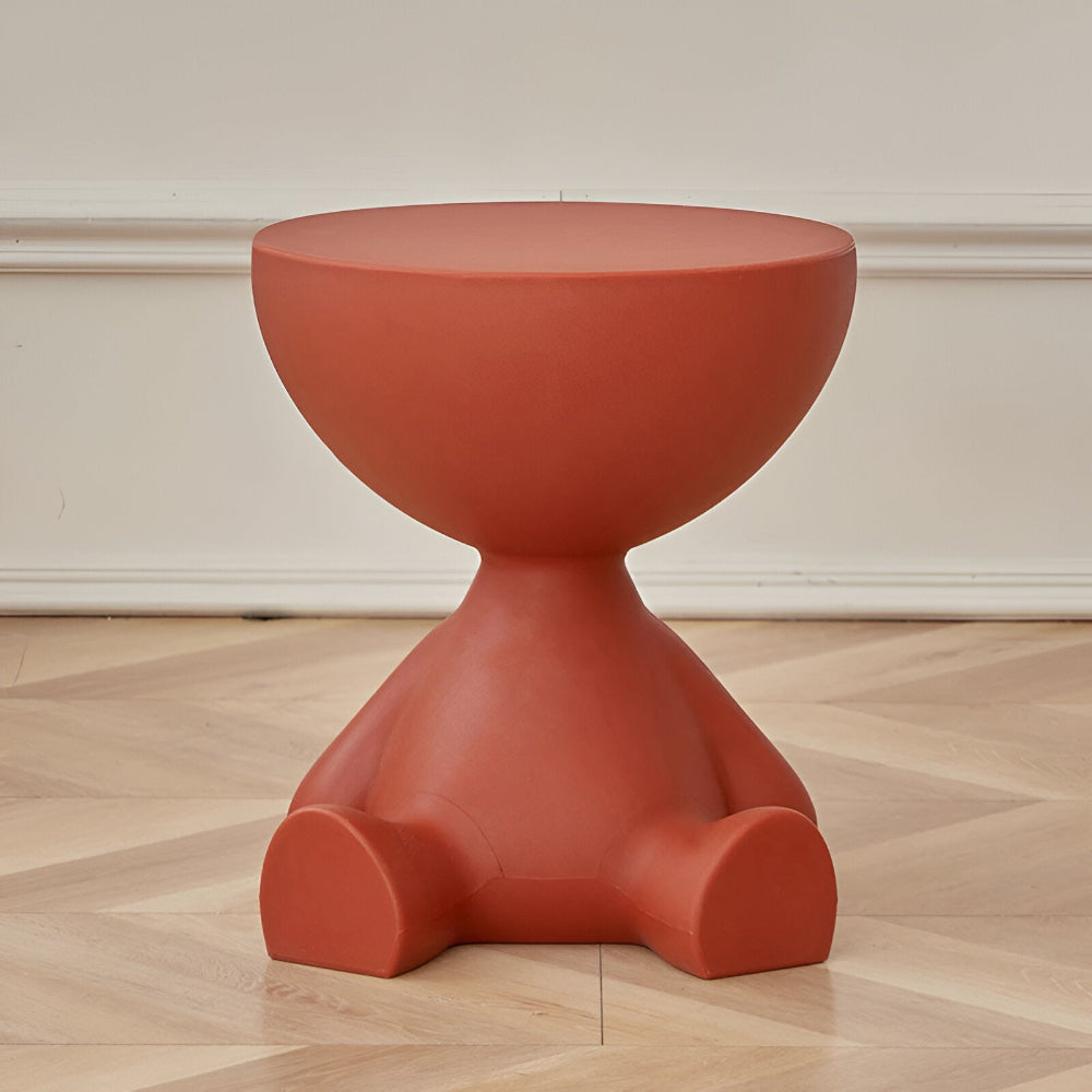 Small Round Wooden End Table Stool