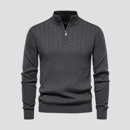 Ernest | Ribbed Quarter Zip Jumper 2