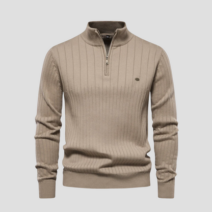 Ernest | Ribbed Quarter Zip Jumper 3