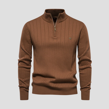 Ernest | Ribbed Quarter Zip Jumper 4