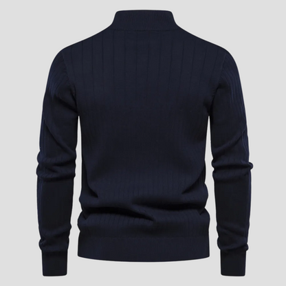 Ernest | Ribbed Quarter Zip Jumper 8