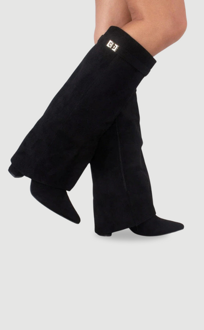 Classic Tall Black Suede Women's Boots