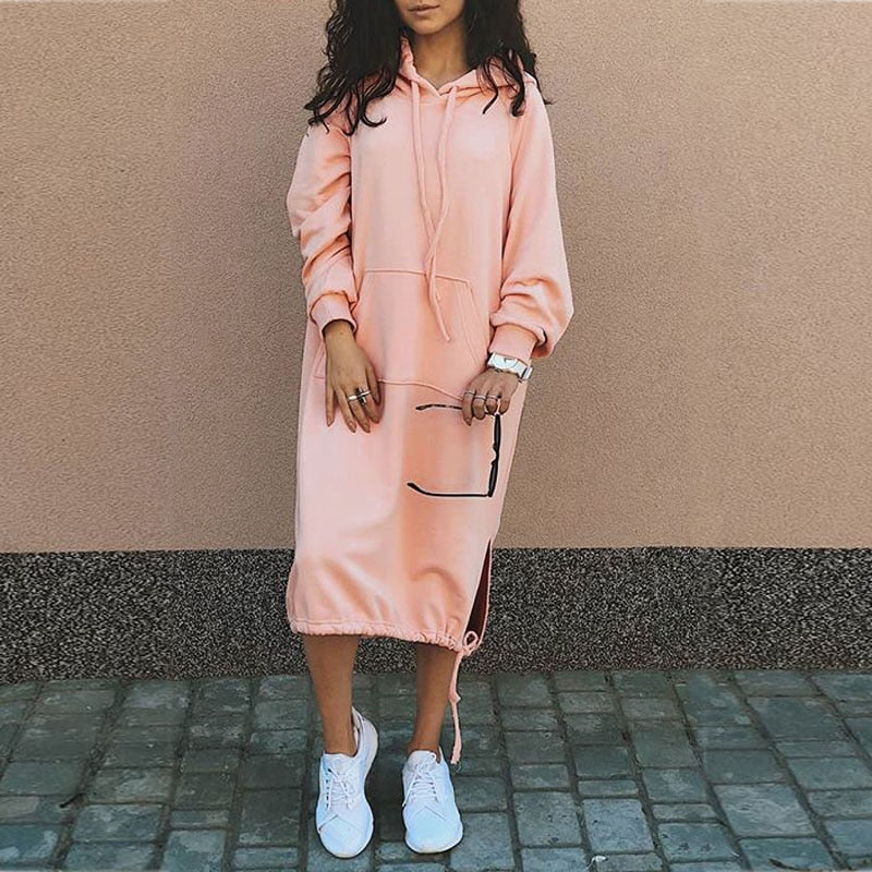 Women's Cozy Fall Sweatshirt Dress