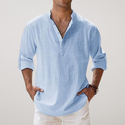 Casual Breathable Henley Shirt – Simple Everyday Classic