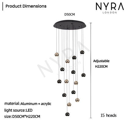 Elegant Drop Crystal Ceiling Light