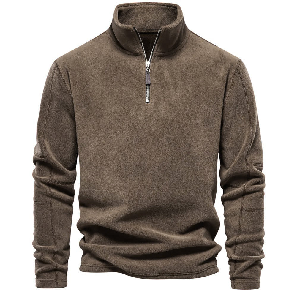 Warm Men's Fleece High Neck Winter Sweater - VogeLuxe