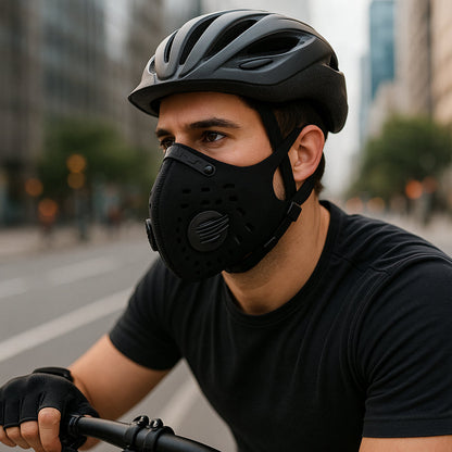 Breathable Face Mask with Replaceable Air Filter - VogeLuxe