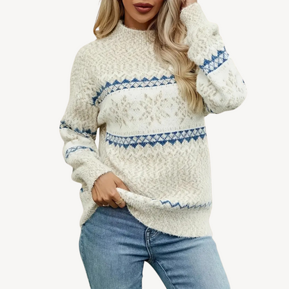 VogeLuxe | Women’s Snowflake Knitted Sweater
