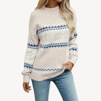 VogeLuxe | Women’s Snowflake Knitted Sweater