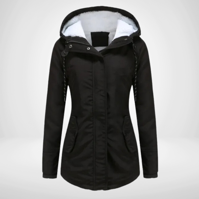 Warm Women's Hooded Fleece Jacket Coat