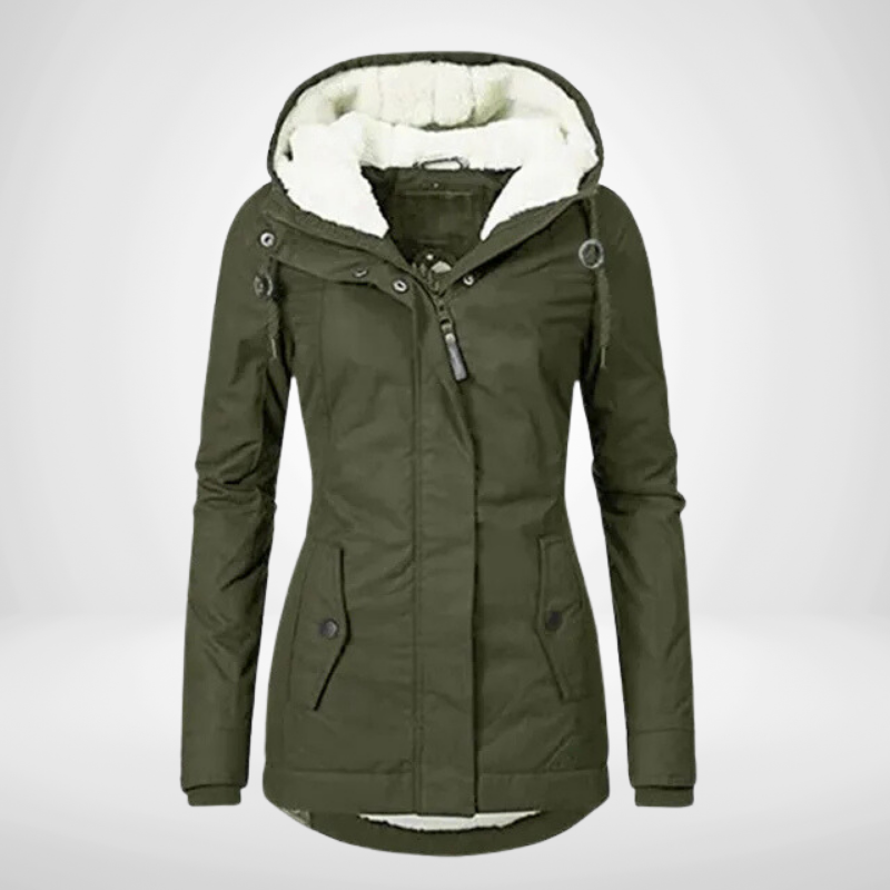 Warm Women's Hooded Fleece Jacket Coat