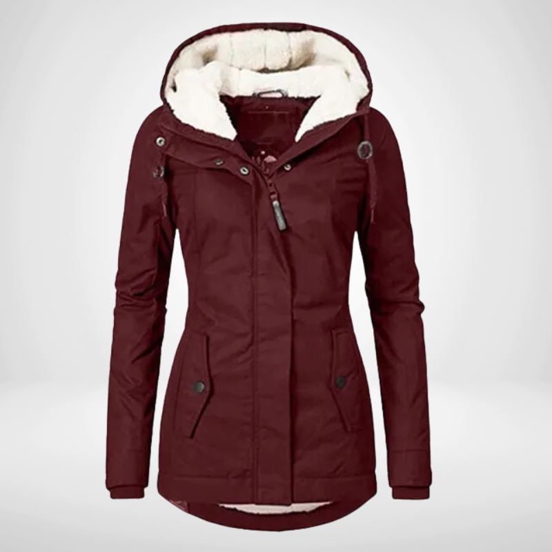 Warm Women's Hooded Fleece Jacket Coat