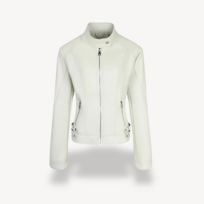 VogeLuxe | Women’s Contrast Leather Jacket