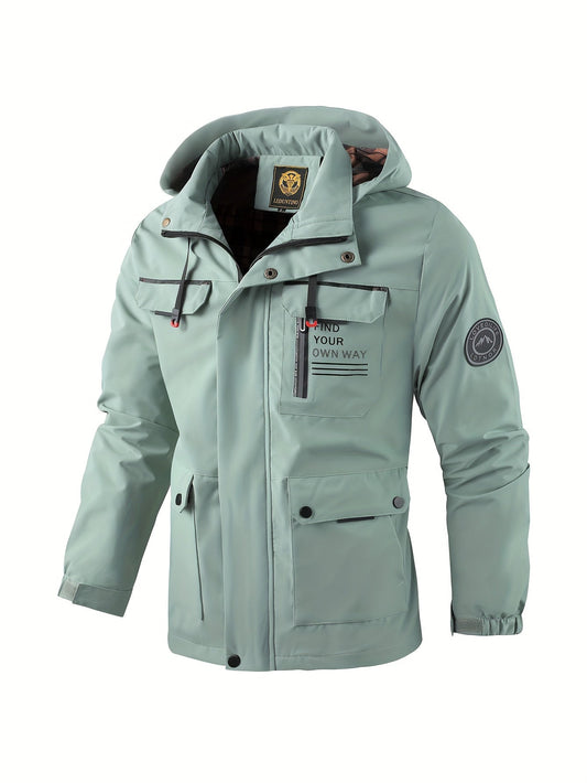 Waterproof Men's Hooded Work Jacket - VogeLuxe