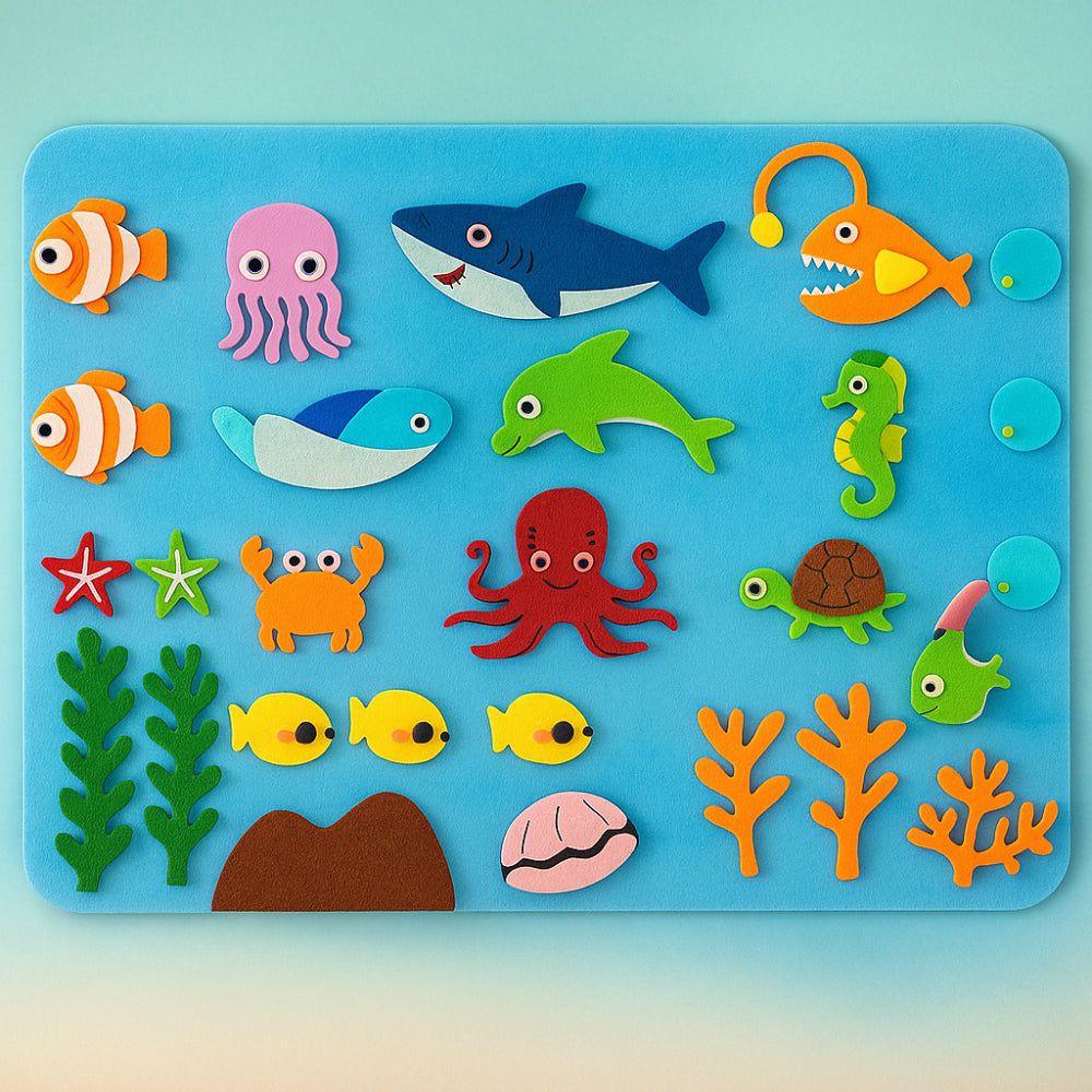 Colorful Educational Kids Felt Learning Board