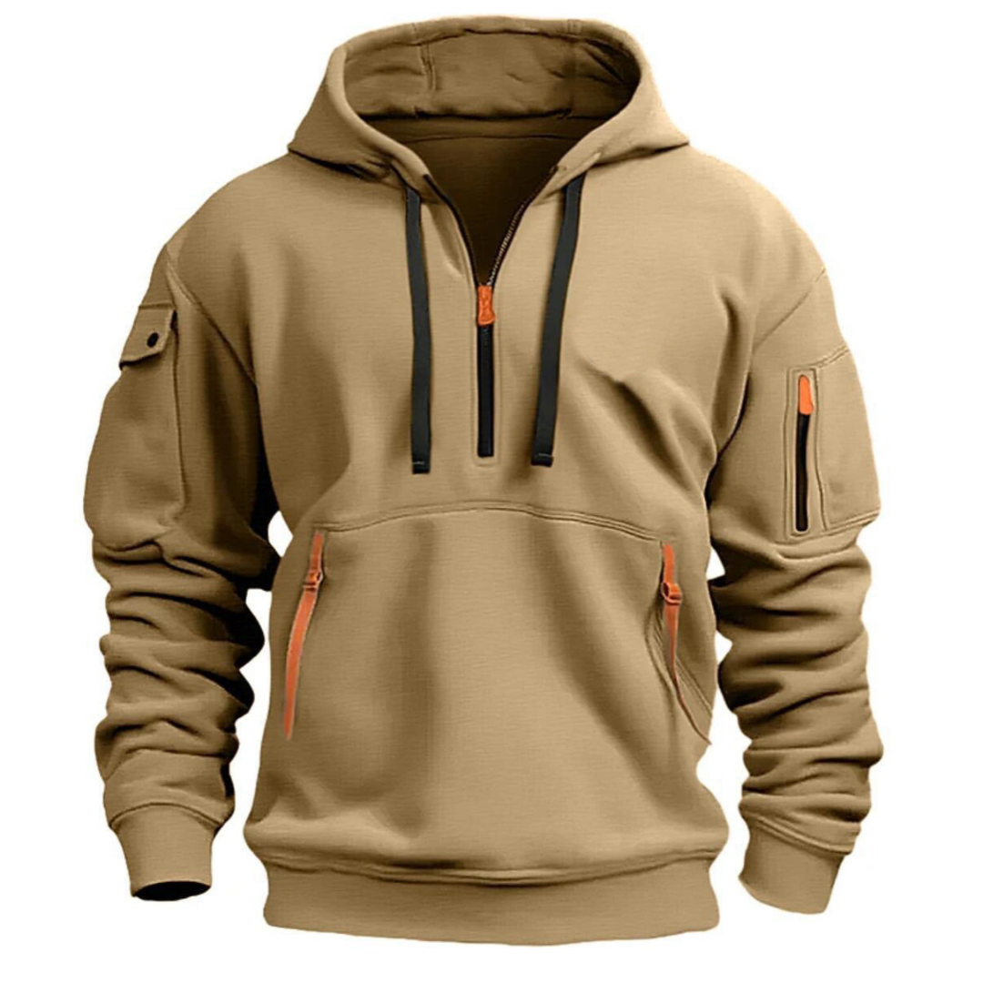 Men's Casual Water Resistant Hooded Jacket