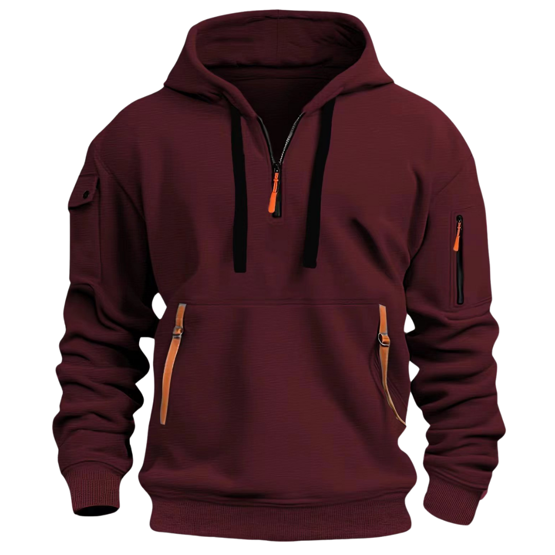 Men's Casual Water Resistant Hooded Jacket