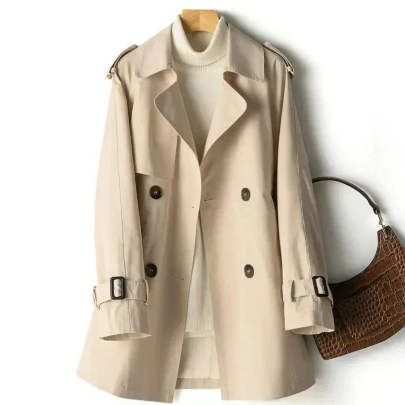 Classic Women's Belted Trench Coat - VogeLuxe