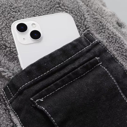 Fleece-Lined Men's Denim Jacket