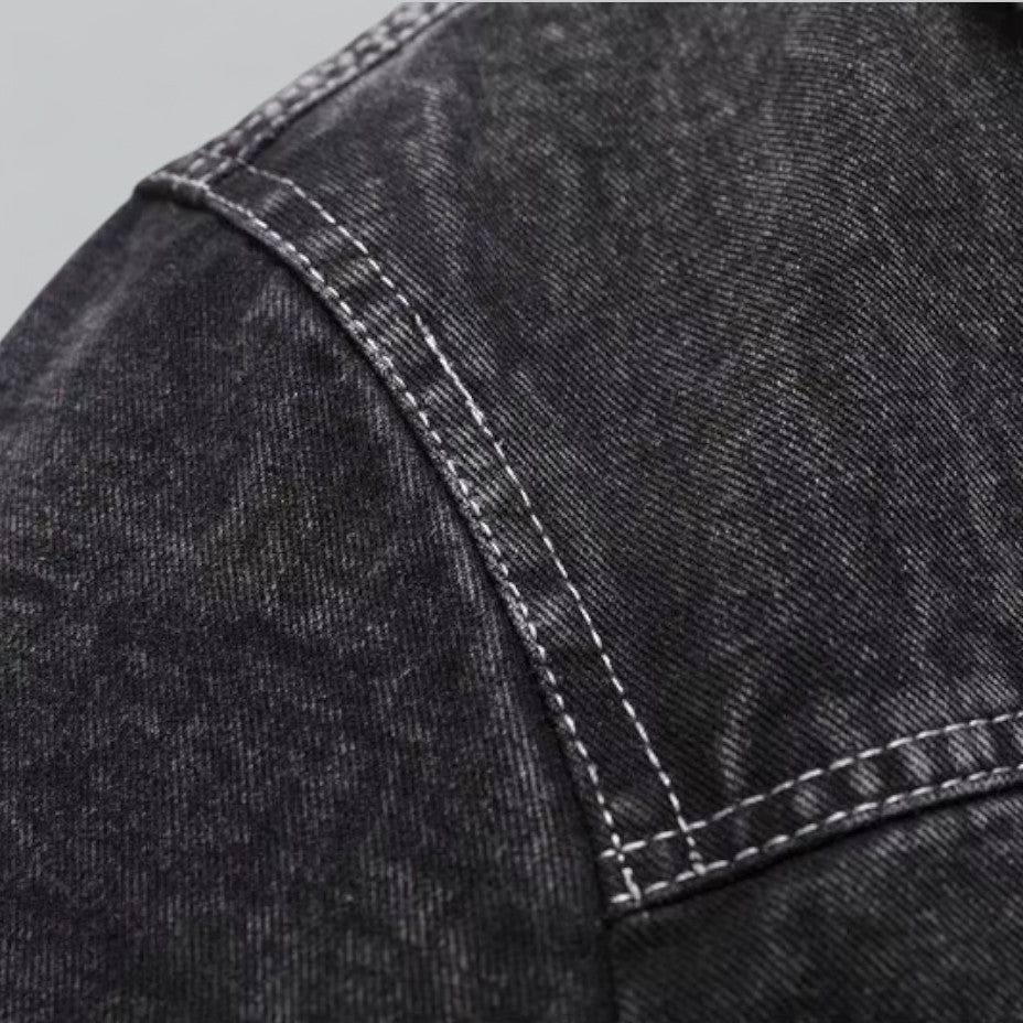 Fleece-Lined Men's Denim Jacket