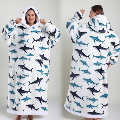 Cozy Wearable Hooded Blanket for Adults