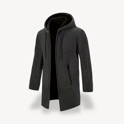 VogeLuxe | Men’s Long Hooded Fleece Coat