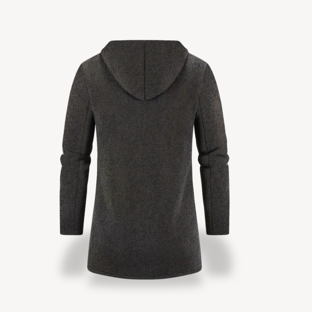 VogeLuxe | Men’s Long Hooded Fleece Coat