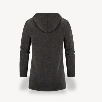 VogeLuxe | Men’s Long Hooded Fleece Coat