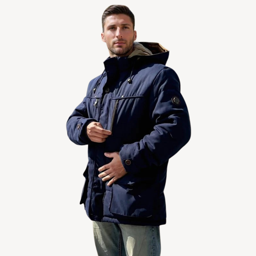 VogeLuxe | Men’s Double-Layer Hooded Parka