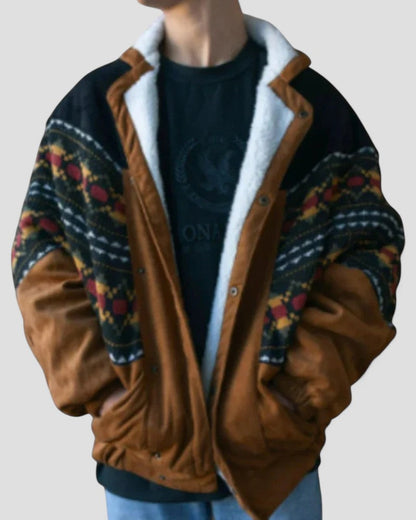 VogeLuxe | Men’s Patterned Sherpa Jacket