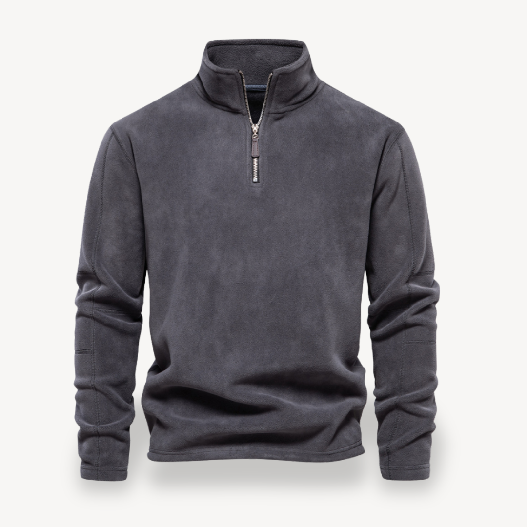 VogeLuxe | Men’s Cozy Fleece Quarter-Zip Sweater