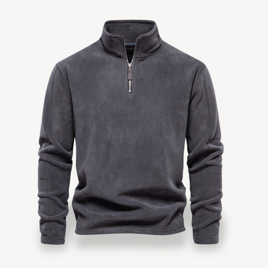VogeLuxe | Men’s Cozy Fleece Quarter-Zip Sweater