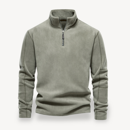 VogeLuxe | Men’s Cozy Fleece Quarter-Zip Sweater