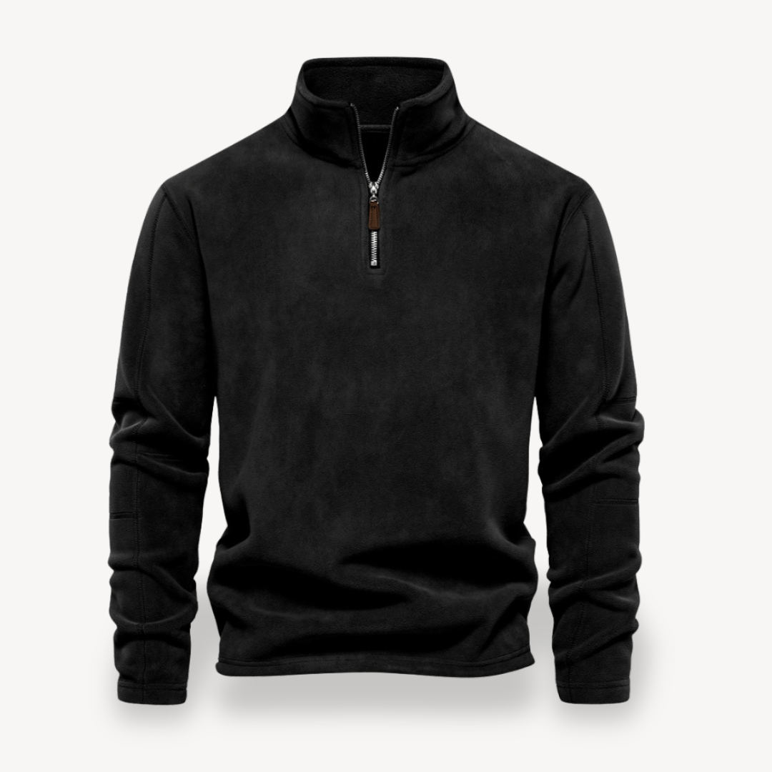VogeLuxe | Men’s Cozy Fleece Quarter-Zip Sweater