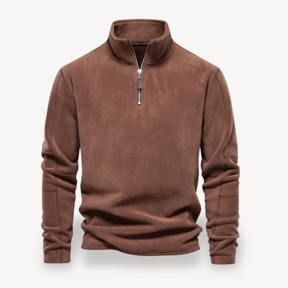VogeLuxe | Men’s Cozy Fleece Quarter-Zip Sweater