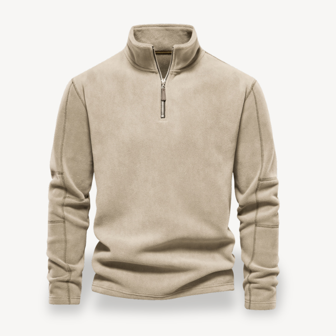VogeLuxe | Men’s Cozy Fleece Quarter-Zip Sweater