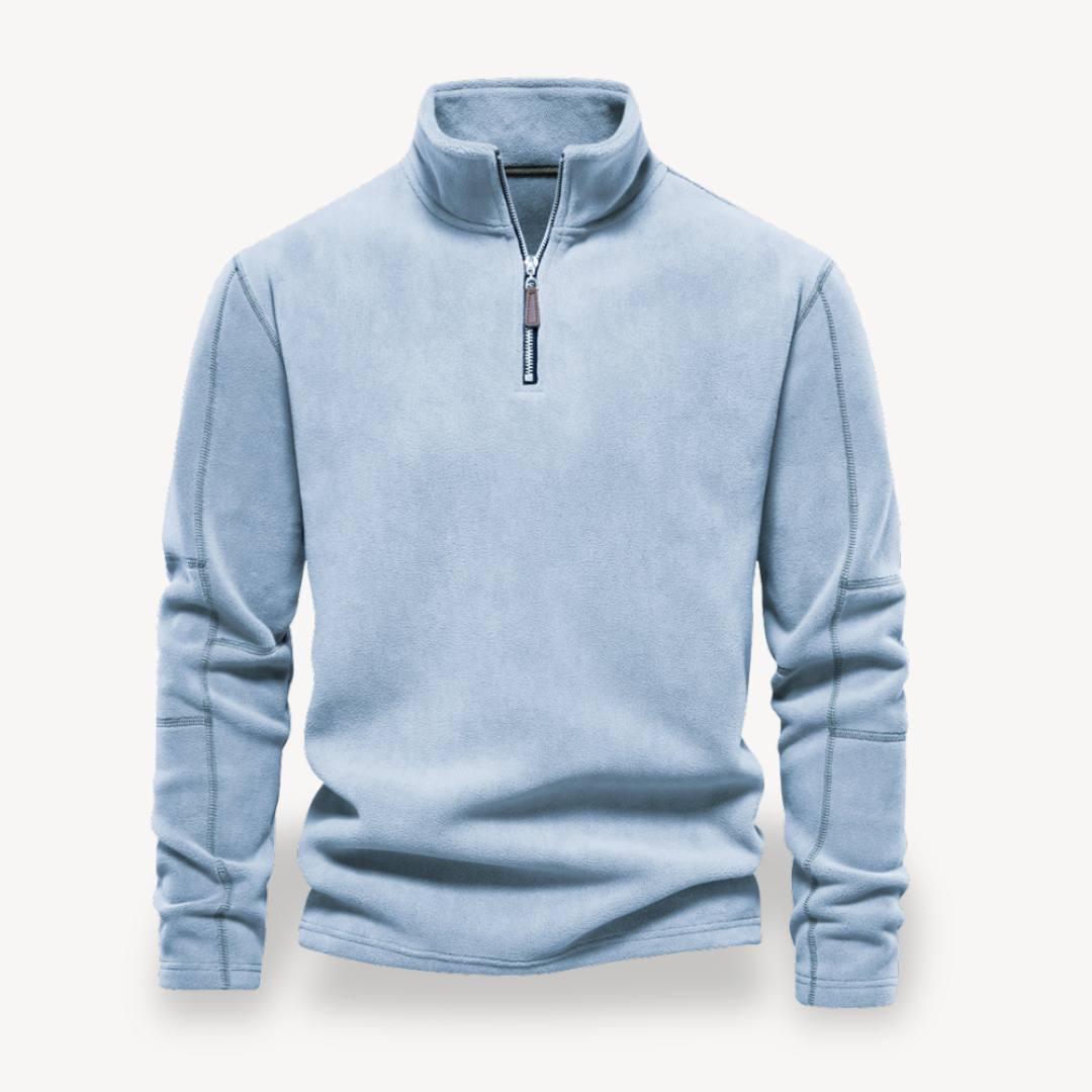 VogeLuxe | Men’s Cozy Fleece Quarter-Zip Sweater