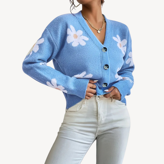 VogeLuxe | Women’s Floral Knit Cardigan