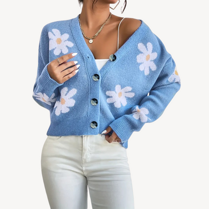 VogeLuxe | Women’s Floral Knit Cardigan