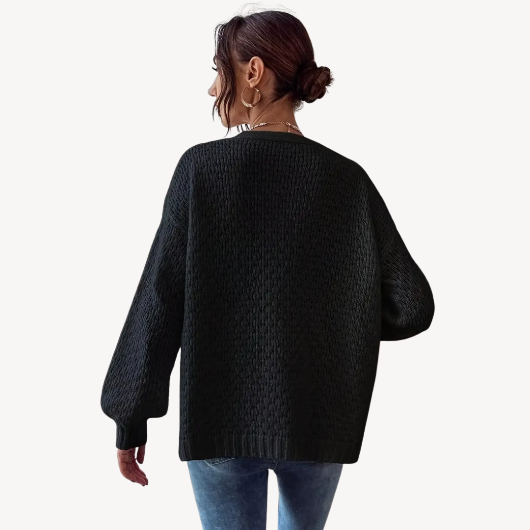 VogeLuxe | Women’s Floral Knit Button Cardigan