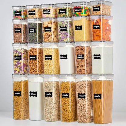 Sealable Plastic Food Boxes Transparent Kitchen Storage Set