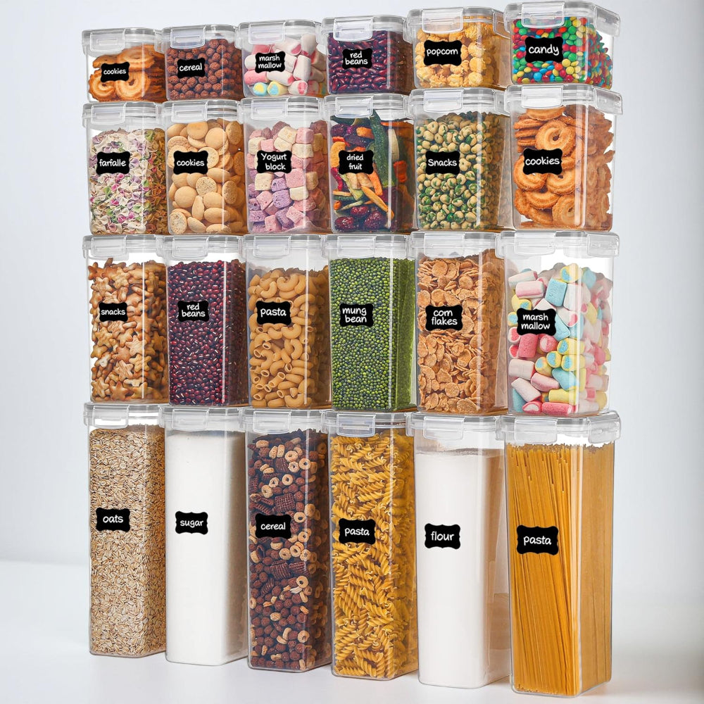 Sealable Plastic Food Boxes Transparent Kitchen Storage Set