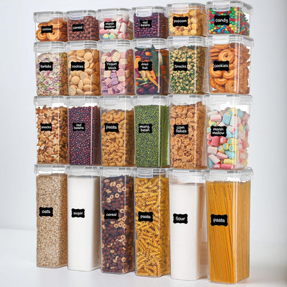 Sealable Plastic Food Boxes Transparent Kitchen Storage Set