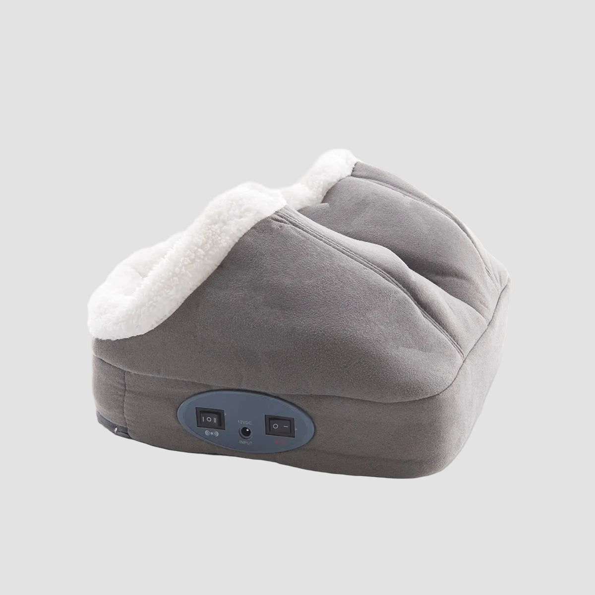 Plush Electric Foot Massager with Heat and Vibration