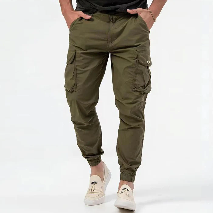Men's Slim Fit Cargo Pants with Extra Pockets