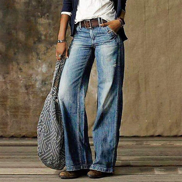 Comfortable Women's Loose Fit Jeans Pants - BritishElegance