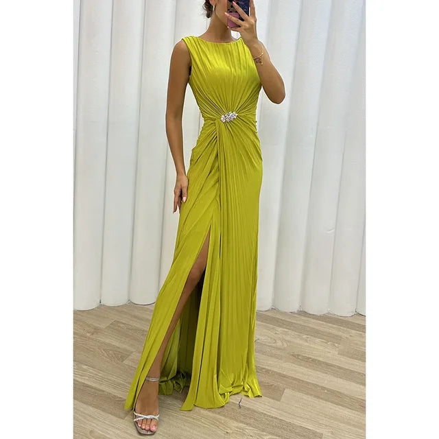 Luxurious Long Sleeve Floor Length Women's Maxi Dress - VogeLuxe