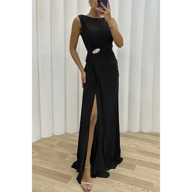 Luxurious Long Sleeve Floor Length Women's Maxi Dress