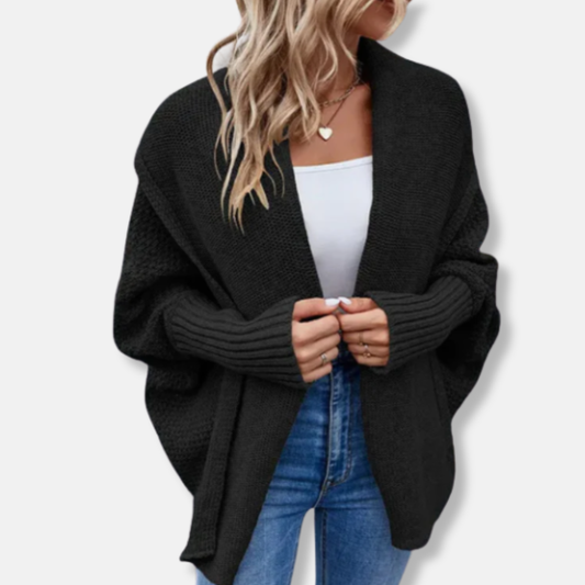 Freya Oversized Cardigan | Chunky Knit Ribbed Cuffs Cardigan 0
