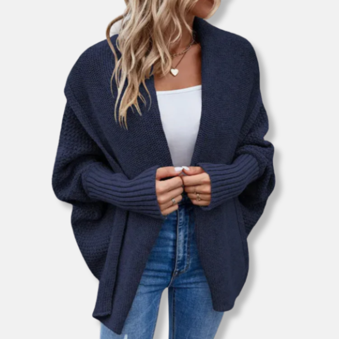 Freya Oversized Cardigan | Chunky Knit Ribbed Cuffs Cardigan 3